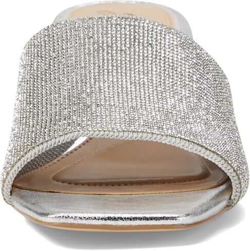 Jewel Badgley Mischka Harlyn Block Heeled Mules with Crystal Vamp in Saudi Arabia