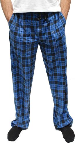 Fruit of the Loom Men's Fleece Sleep Pant (M, Navy/Black Plaid) in Saudi Arabia