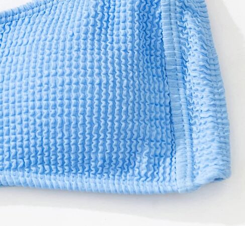 بدلة سباحة بيكيني نسائية من GOLDSTITCH مكونة من قطعتين بدون أكتاف وخصر عالي in Kuwait