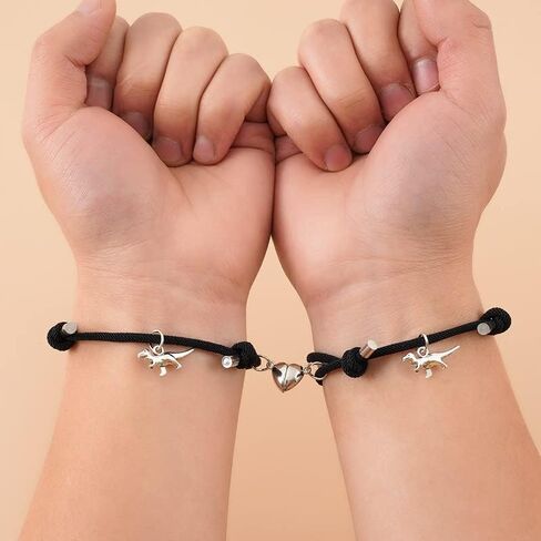 COLORFUL BLING Dinosaur Couple Bracelets Mutual Attraction Couple Bracelet Long Distance Relationship Friendship Matching Bracelets for Women Girls Best Friends in Saudi Arabia