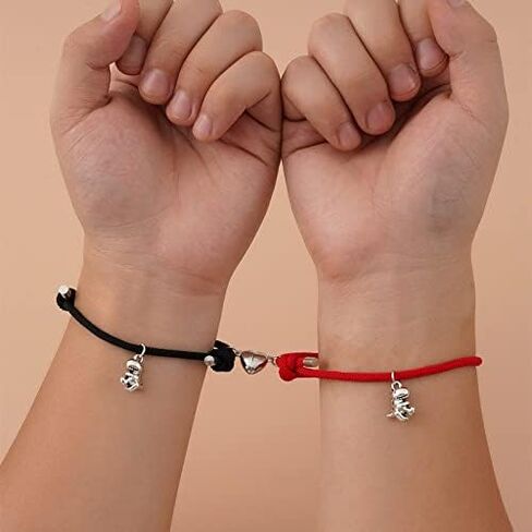 COLORFUL BLING Dinosaur Couple Bracelets Mutual Attraction Couple Bracelet Long Distance Relationship Friendship Matching Bracelets for Women Girls Best Friends in Saudi Arabia