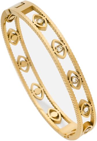 hotoo Evil Eye Bracelets Gold Bracelet for Women Stack Cuff Bangle Bracelet Christmas Gifts Jewelry in Kuwait