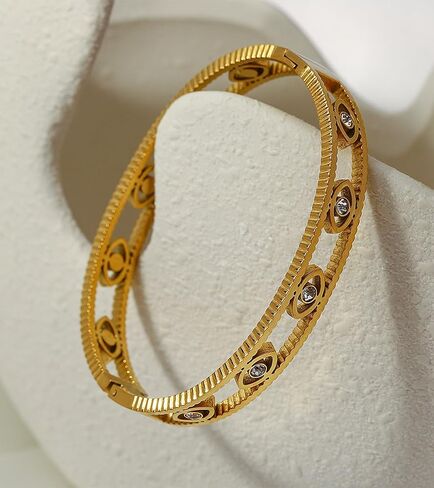 hotoo Evil Eye Bracelets Gold Bracelet for Women Stack Cuff Bangle Bracelet Christmas Gifts Jewelry in Kuwait