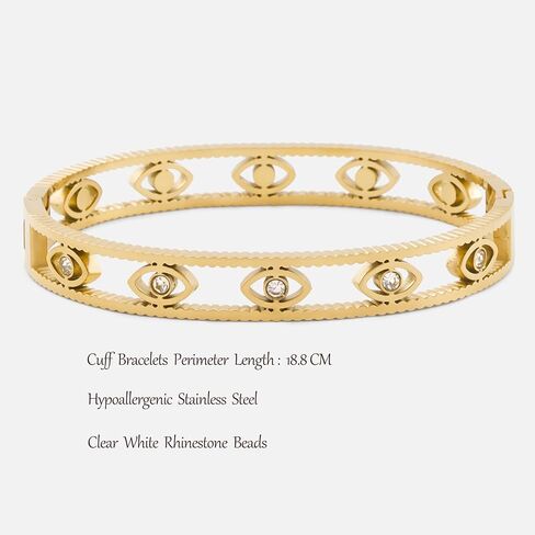 hotoo Evil Eye Bracelets Gold Bracelet for Women Stack Cuff Bangle Bracelet Christmas Gifts Jewelry in Kuwait