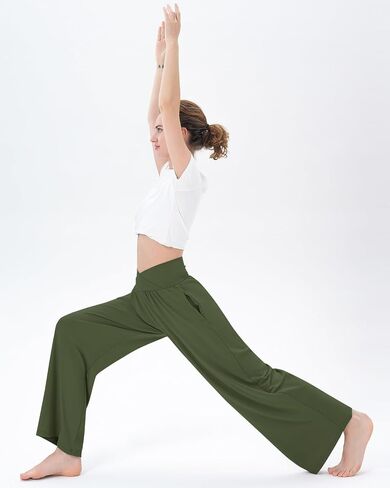 Kivdol 3Pack Women's Wide Leg Casual Loose Pants Yoga Sweatpants Comfy Crossover High Waisted Lounge Pajama Flowy Pants with Pockets in Saudi Arabia