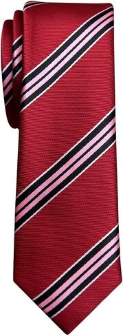 Retreez Classic Regimental Wide Striped Woven Microfiber 2" Skinny Tie in Saudi Arabia
