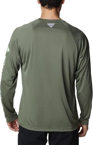 Columbia Men's Terminal Tackle Long Sleeve Shirt, Cypress/Key West Logo, Small in Saudi Arabia