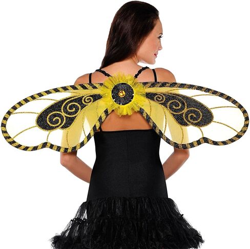 Yellow Bumblebee Wings Costume Accessory for Buzzworthy Outfits - 10.5" X 39" (1 Count) - Perfect for Halloween, Cosplay & Dress-Up Fun in Saudi Arabia