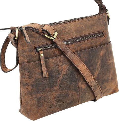 Leather Crossbody Bags for Women | Genuine Leather Crossbody Shoulder Messenger Bag for Women in Saudi Arabia