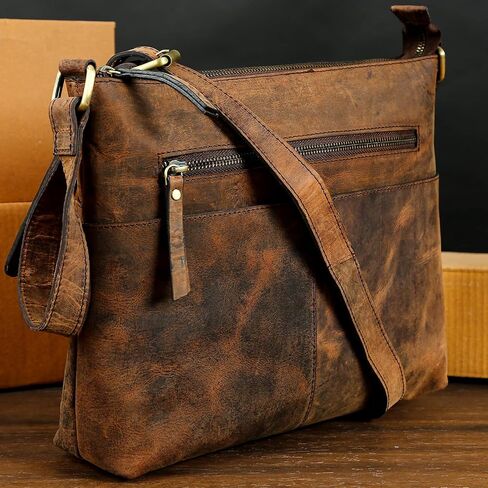 Leather Crossbody Bags for Women | Genuine Leather Crossbody Shoulder Messenger Bag for Women in Saudi Arabia