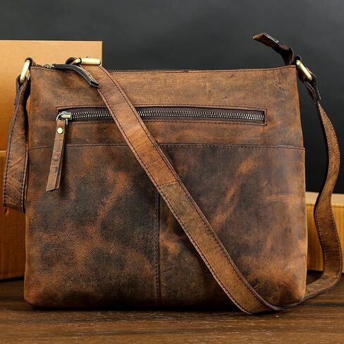 Leather Crossbody Bags for Women | Genuine Leather Crossbody Shoulder Messenger Bag for Women in Saudi Arabia