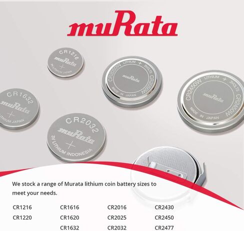 Murata CR1220 Battery DL1220 ECR1220 3V Lithium Coin Cell (25 Batteries) in Kuwait
