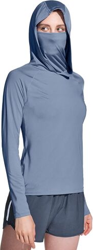 TSLA Women's UPF 50+ Sun Protection Hoodie Shirts with Face Mask, Lightweight Dry Fit Long Sleeve Outdoor Sun Shirt in Saudi Arabia
