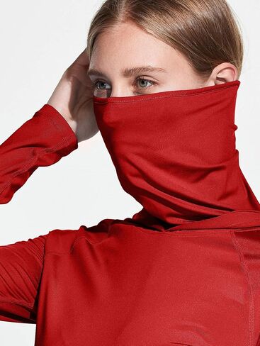 قمصان TSLA النسائية ذات القلنسوة للحماية من أشعة الشمس بعامل حماية من أشعة الشمس 50+ مع قناع للوجه، قميص خفيف الوزن وجاف وأكمام طويلة للشمس في الهواء الطلق in Kuwait