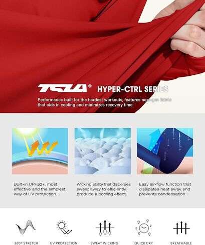 قمصان TSLA النسائية ذات القلنسوة للحماية من أشعة الشمس بعامل حماية من أشعة الشمس 50+ مع قناع للوجه، قميص خفيف الوزن وجاف وأكمام طويلة للشمس في الهواء الطلق in Kuwait