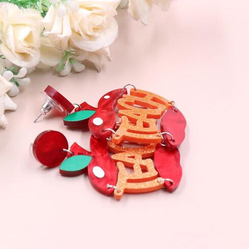 لطيف تلوين المعلمين الأقراط مضحك الوردي الاكريليك القلم قطرة استرخى الأقراط الأزياء الإبداعية للنساء الفتيات المعلمين تقدير يوم العودة إلى المدرسة مجوهرات هدايا in Kuwait