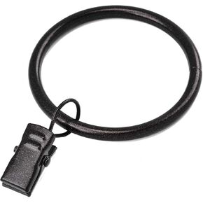 Curtain Rings with Clips - Set of 28, Interior Diameter 1.75inch,Fits Up to 1 1/2 Inch Rod Slid Smoothly - Oil Rubbed Bronze