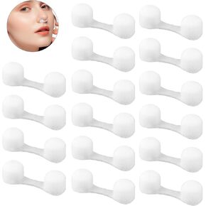50Pcs Nose Plug Filter, Disposable Nose Dust Filters, Bulk Softness Sponge Nostril Filters, Nose Plug for Allergies and Dust, for Women Men Sunless Spray Tanning Outdoor Dust Construction Areas(White)