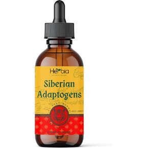 Siberian Adaptogens Herbal Blend with Maral, Spikenard, Eleuthero, Red Ginseng, Rhodiola, Schisandra, Licorice, Peony, & More - Boosts Energy, Enhances Focus, Reduces Stress, 2 Fluid oz (60 ml)