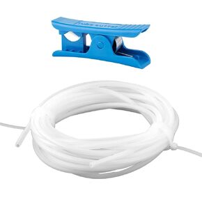 PTFE Tubing with Cutter, 2.5mm ID x 4mm OD PTFE Tube Fits Direct Drive Extruder 3D Printer for Bambu Lab A1/A1 mini/P1P/P1S/X1C for Creality K1/K1 Max for Ender 3 V3