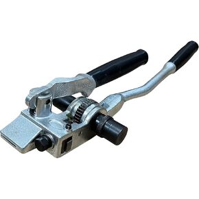 2-in-1 Stainless Steel Strapping Tensioner Piler Banding Tools, Fastening Cutting and Hammering Straps Packing Machine for 6.4-20mm Strap