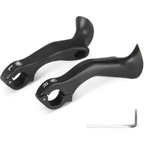 LIXADA Bicycle Bar Ends Ergonomic Anti-Slip MTB Mountain Bike Handlebar Ends for 21.8-22.8mm Handlebars