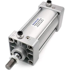 Baomain Pneumatic Air Cylinder SC 80 x 100 PT 3/8, Bore: 80mm, Stroke: 100mm, Screwed Piston Rod Dual Action 1 Mpa
