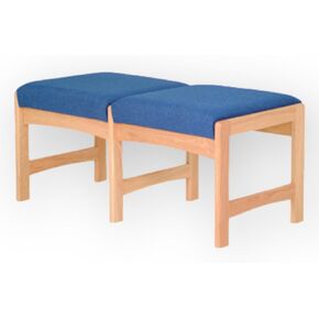 Wooden Mallet Dakota Wave 3 Seat Bench, Medium Oak