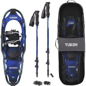 Yukon Charlie's Advanced Snowshoe Kit, Includes Snowshoes, Trekking Poles and Travel Bag