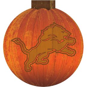 Detroit Lions 12'' Pumpkin Sign