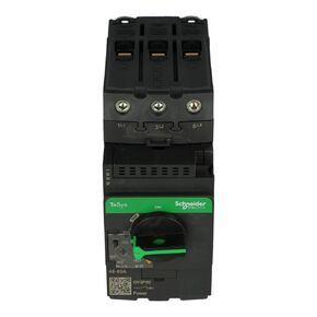 GV3P65 | SCHNEIDER Motor Circuit Breaker, TESYS GV3, 3P, 65 A, Thermal Magnetic, EVERLINK TERMINALS