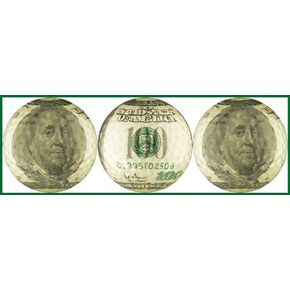Ben Franklin $100 Bill Golf Ball Gift Set
