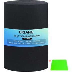 ORLANG 13ft × 8/11/12/24in، 20ft × 20in سجادة بطابقين لمقطورة القوارب، سجادة بطابقين لمقطورات القوارب، سجادة بطابقين للمقطورة بسمك 8 مم، سجادة بحرية لأسرة المقطورة لمقطورات القوارب أو منحدرات التزلج على الماء
