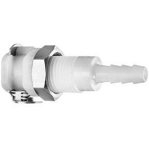 USA SEALING ZUSA-TF-QD-A-2 Acetal Quick Disconnect Tube Fittings Straight: 1/8" Socket, 1/4" Hose Barb,Silver