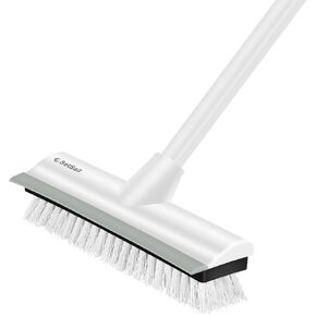 SetSail Floor Scrub Brush with Long Adjustable Handle Heavy-Duty Stiff Bristles Floor Scrubber 2-in-1 Deck Grout Brush for Cleaning Shower Bathroom, Tile, Carpet, Kitchen