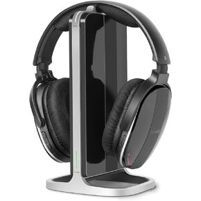 Wireless Headphones for TV with 2.4GHz RF Transmitter Charging Holder, Personal Volume, Plug and Play, 100FT, Bluetooth TV Headphones Wireless for Seniors, No Delay, Support Opt/RAC/AUX