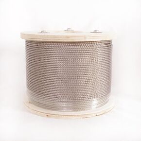 1/8“ Wire Rope 500 Ft,316 Stainless Steel Cable,Aircraft Cable,Steel Wire,7x7 Strand Core,480 lbs Breaking Strength for Outdoor,Yard and Crafts