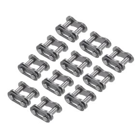12Pcs #25 Roller Chain Connecting Links - [1/4" Pitch] 04C Chain Master Connector Link Roller for Industrial Machinery Use, Carbon Steel