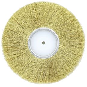 Weiler 22241 6" Plater's Crimped Wire Wheel, .005" Brass Fill, 1/4" Arbor Hole, Made in The USA