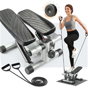 Ktaxon Mini Stepper Stair Stepper, Steppers for Exercise with 330LB Weight Capacity, Workout Equipment for Total Body Workout with Multiple Stability Design, Widened Foot Plate and LED Display