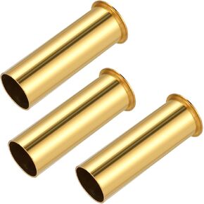 3pcs Brass Drain Tube for Boat, 3 x 1 Inches Boat Drain Plug Tube Livewell Overflow Drain Tube Drain Plug Brass Tubes for Boat Water Marine Transom Splashwell Livewell Baitwell Installation