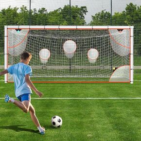 Soccer Goal Target Net, 7 Highlighted Colorful Scoring Zones for Goal Training Shooting Practice, Portable Easy Storage Soccer Training Equipment(Only Net and Frame Not Included)