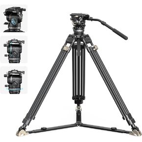 SmallRig AD-Pro8 FreeBlazer Counterbalance Carbon Fiber Video Tripod Kit, 77" Video Tripod with 6-Step Counterbalance, 4-Step Pan/Tilt Hydraulic Damping, 2 Mid-level Spreaders, Max Load 17.6lbs - 4465 in Saudi Arabia