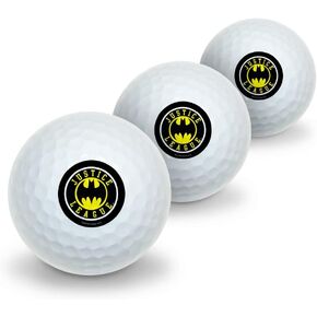 GRAPHICS & MORE Justice League Batman Athletic Logo Novelty Golf Balls 3 Pack