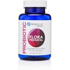 Belle and Bella Flora Prenatal | Probiotics for Women, Expecting Mothers and Postnatal Mothers | 20 Billion CFU | Folic Acid | Cranberry Extract | Vegan | GF | Non-Dairy | 30 Veggie Capsules
