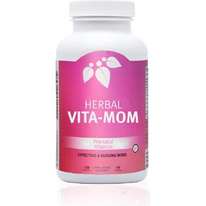 Mountain Meadow Herbs Vita-MOM - Herbal Prenatal Vitamins for Women: Unique Blend of Folic Acid, Vitamins, Iron & Herbs in Soft Gel Caps - 2-month Supply (120 ct.)