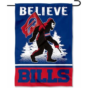 WinCraft Buffalo Bills Bigfoot Sasquatch Believe Yard Garden Banner Flag