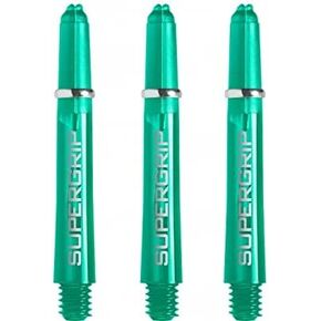 Harrows Supergrip Dart Shafts, Polycarbonate Stems, Machined Rings, Short 35mm, Jade (3 Sets)