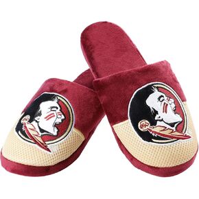 FOCO Florida State Seminoles NCAA Mens Team Logo Staycation Slippers - L