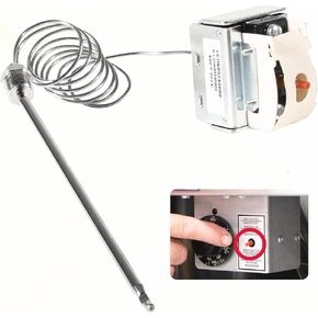 MCAMPAS PP10084 High Limit Switch Thermostat for Pitco Fryer.1/4" Thread Mpt Stuff Box, 450°F/232°C Hi Limit Safety
